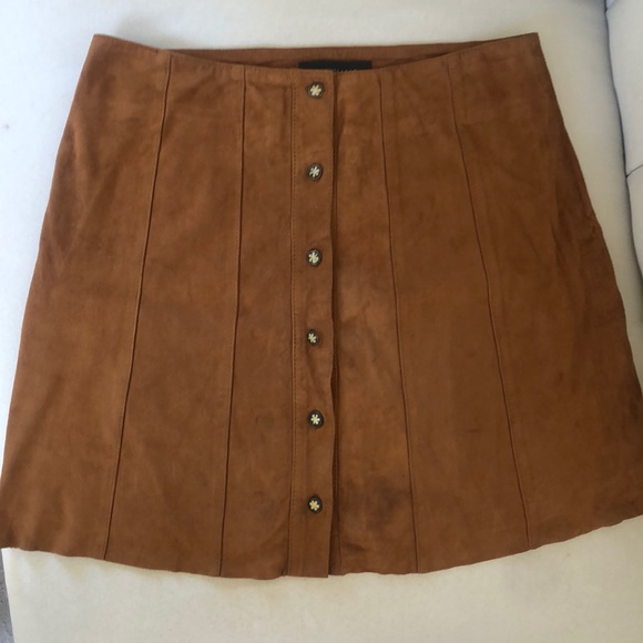 Marchiano leather suede skirt - Picture 1 of 3